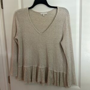 Anthropologie Waffle knit blouse